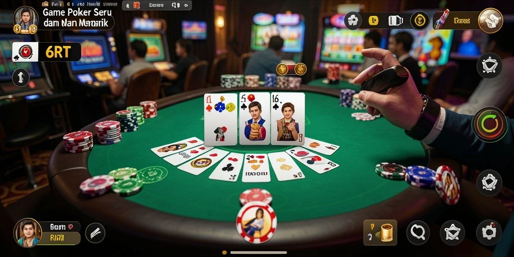 Screenshot dari gameplay Poker yang menarik di 6RT