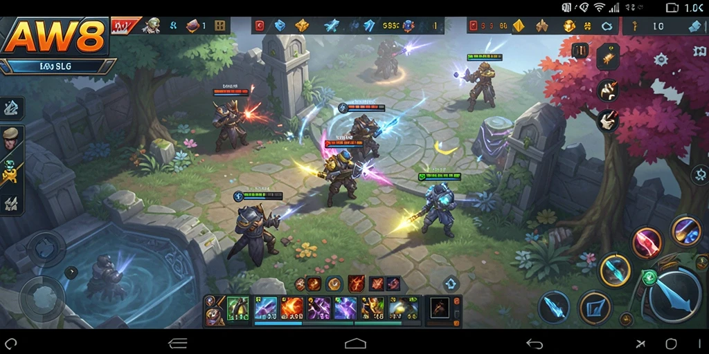 Tampilan gameplay AW8 yang seru dan menantang.