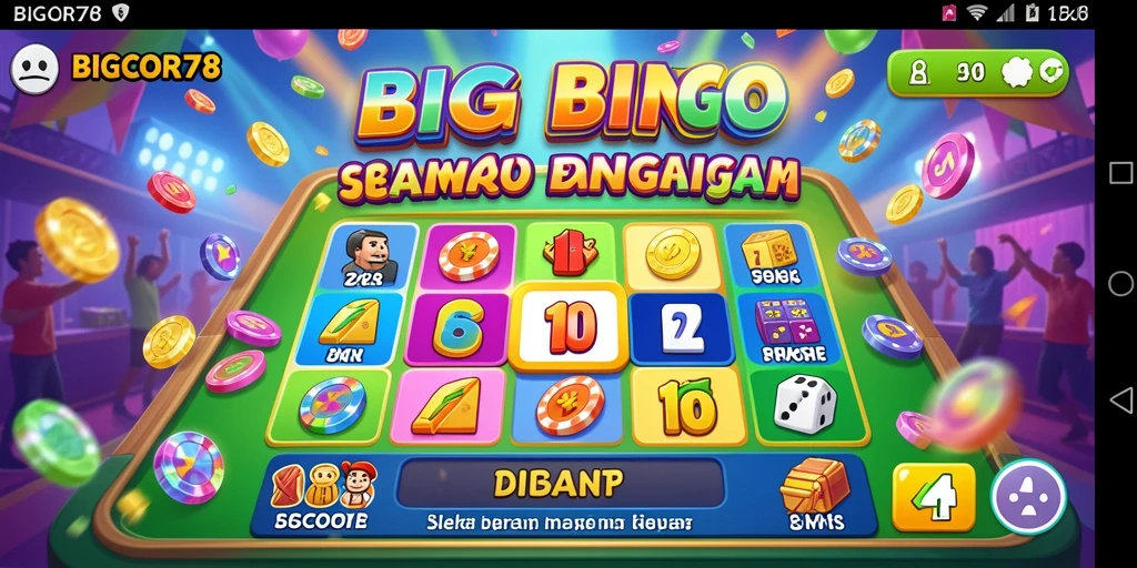 Tampilan gameplay seru dari BIGCOR78 dalam permainan Bingo.