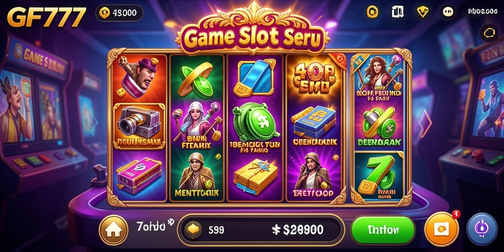 Tampilan menarik dari gameplay Slot GF777 yang penuh warna