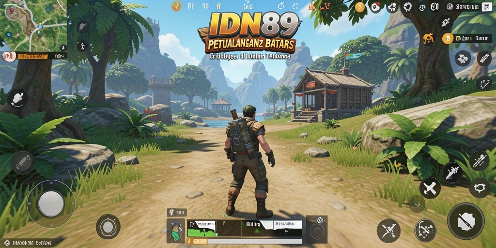 Tampilan gameplay menakjubkan dari IDN89 di dunia terbuka.