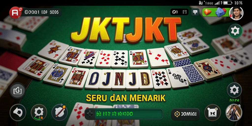 Tampilan gameplay Domino yang menarik dalam JKTJKT.
