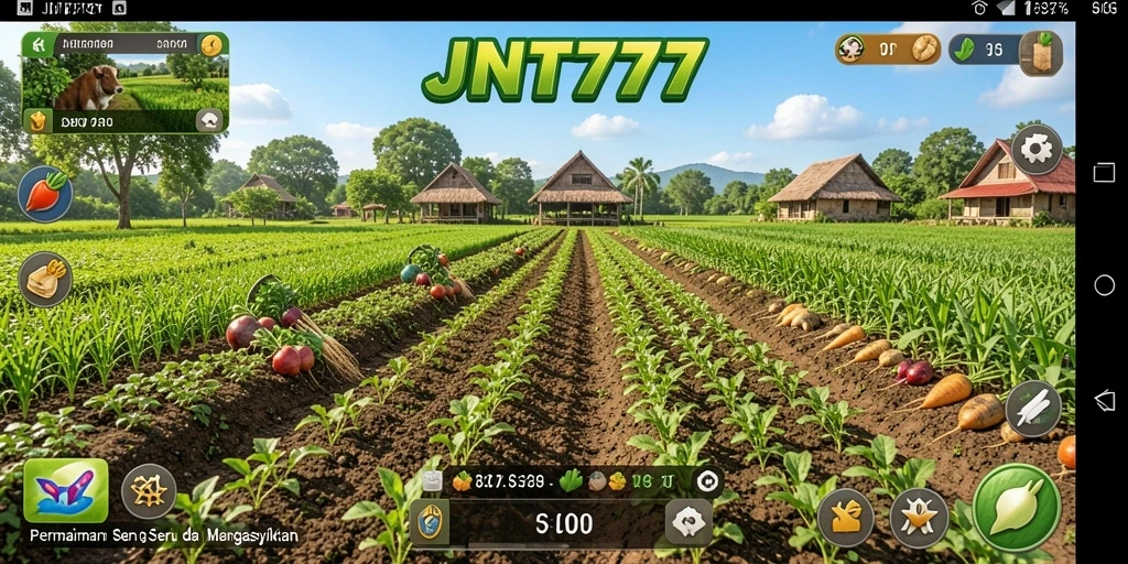 Tangkapan layar yang menunjukkan pengalaman bertani yang menyenangkan di JNT777.