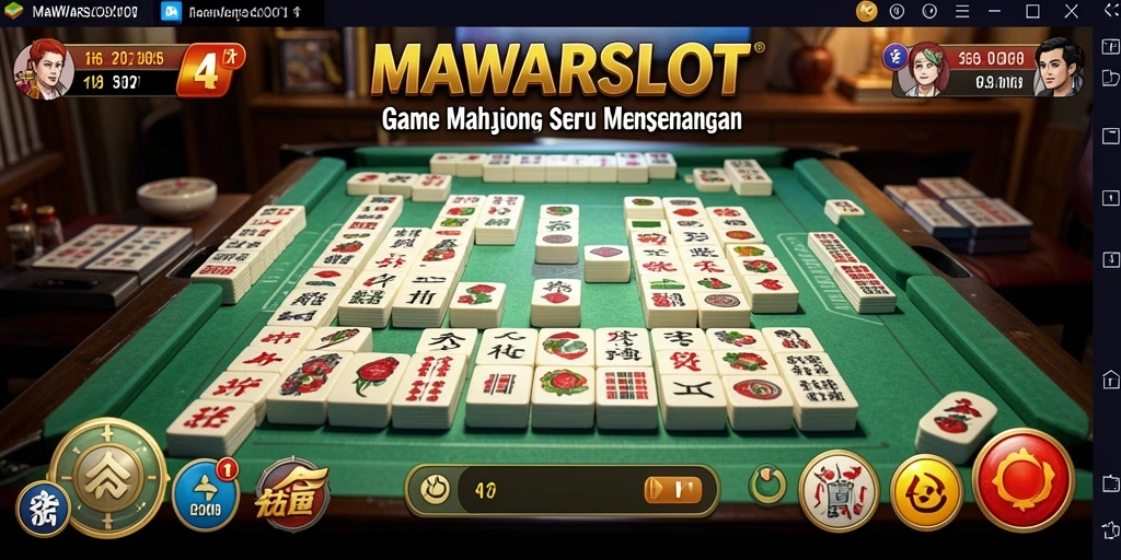 Tampilan seru gameplay MAWARSLOT dalam permainan Mahjong.