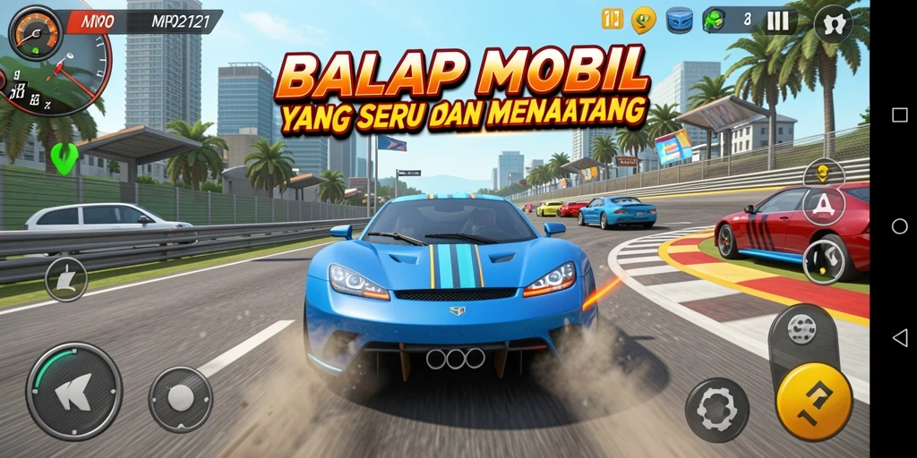 Tampilan gameplay Racing yang seru dan menegangkan di MPO2121.