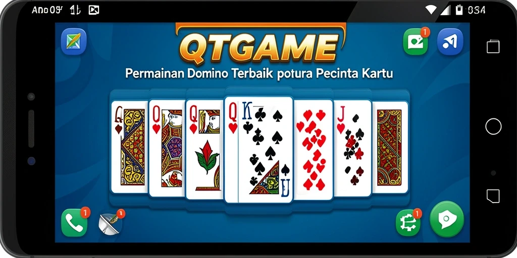 Gameplay menarik QTGAME dengan suasana permainan domino yang seru.