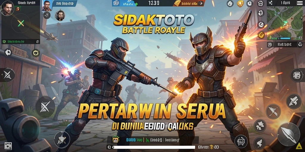 Gameplay seru SIDAKTOTO dalam pertempuran Battle Royale.