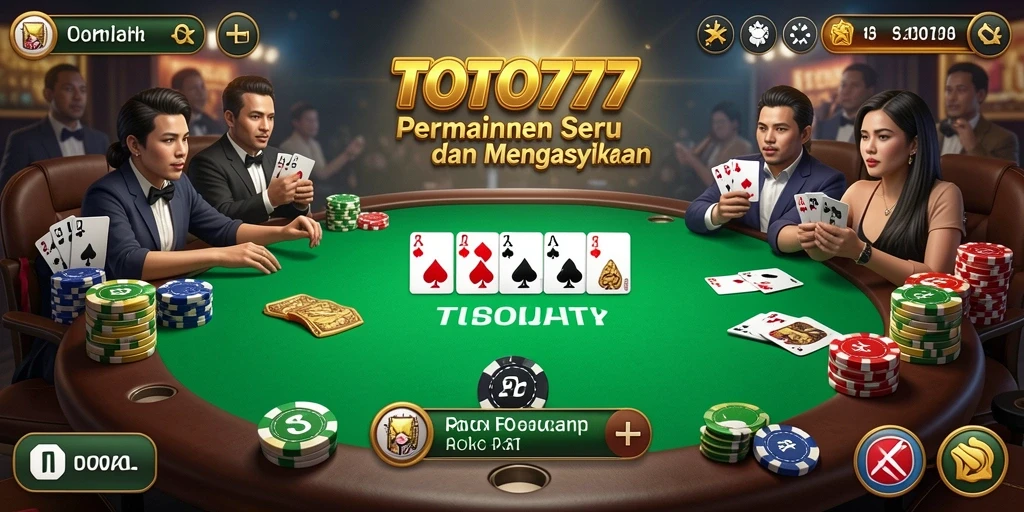Tampilan gameplay seru di TOTO777 saat bermain Poker.